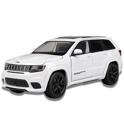 Car Model 1/32 Scale Grand Cherokee Pull Back Diecast Vehicles Toys Alloy Model Car Collection Mode for KidsAdultBoyfriend Gift(White)