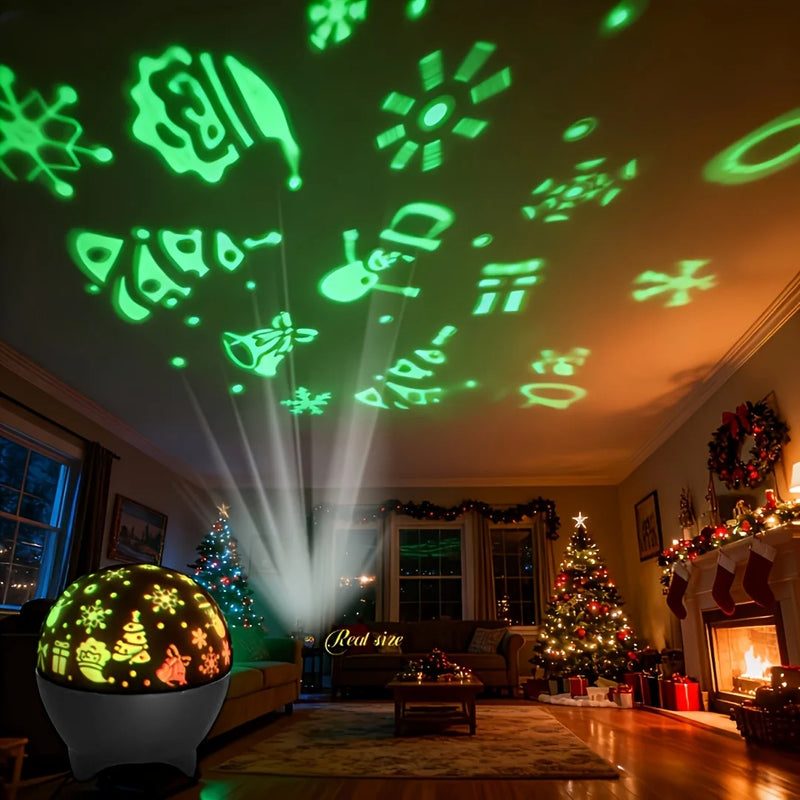 Christmas Snowflake & Snowman Projector Lamp